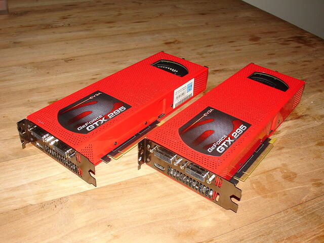The GTX 295 RE cards b