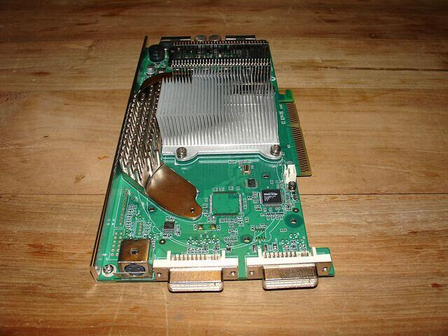 XFX 6800U AGP all heatsinks + PCB support  brace mounted d