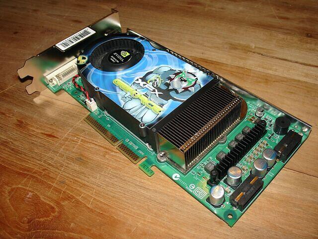 XFX 6800U AGP top angled after treatment d