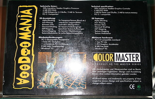 ColorMaster Voodoomania Voodoo Graphics