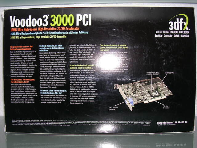Voodoo 3 3000 pci box back