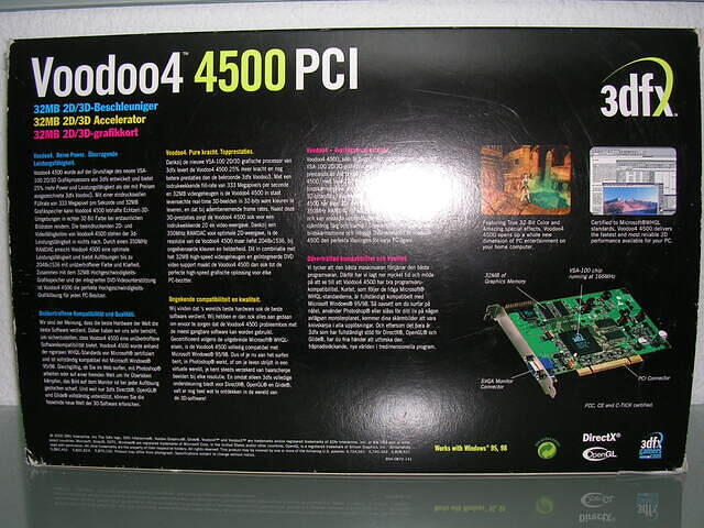 Voodoo 4 4500 pci box back
