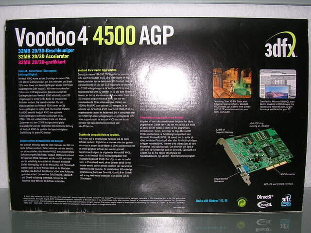 Voodoo 4 4500 agp box back