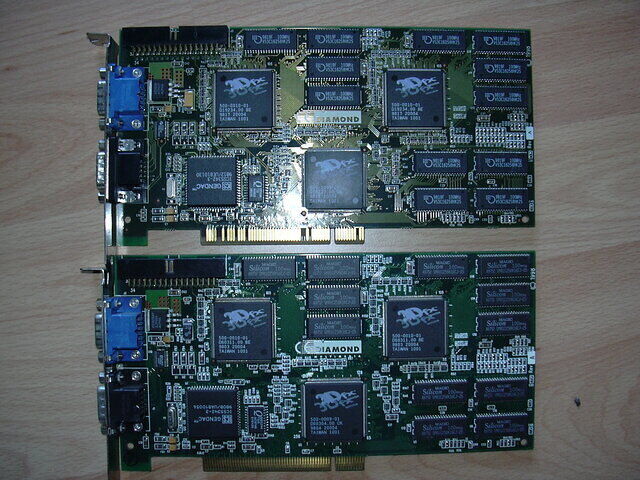 Comparison Diamond Monster 3D II 8MB Rev. A 9809 & 2398 front