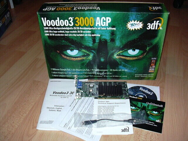 Voodoo 3 3000 Boxed w/ Black Heatsink